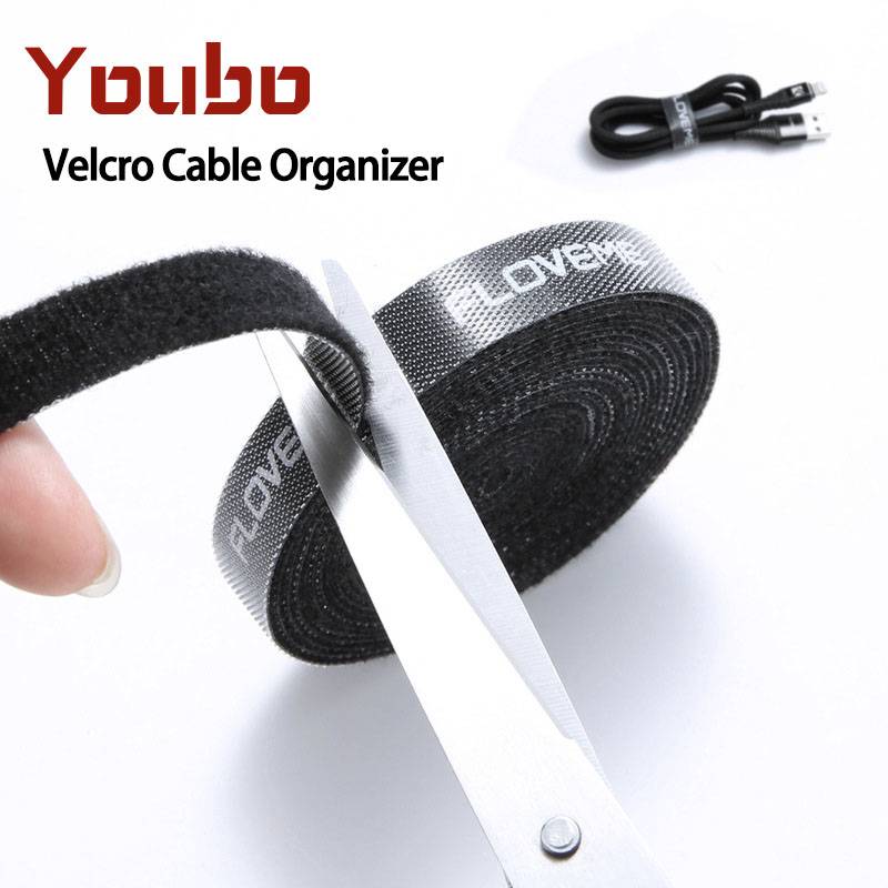 shopee: YOUBO Velcro tape cable management tie line earphone housing multifunction wire receptacle (0:1:Variations:3 m (black);:::)
