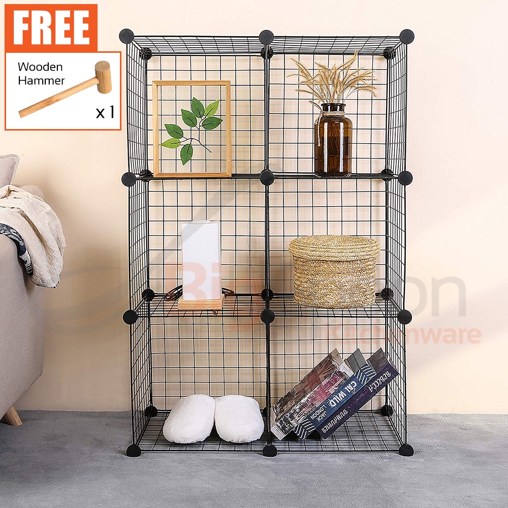 BIGSPOON DIY 6 Cubes (2X3) Cube Size 35cmX35cm Metal Storage