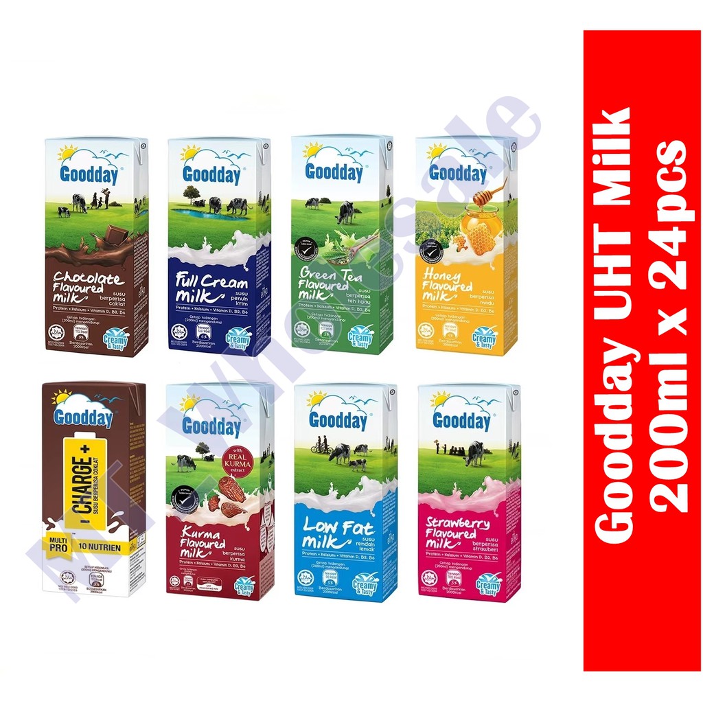 Goodday Uht Milk 200ml X 24 Packs Susu Segar Goodday Shopee Malaysia