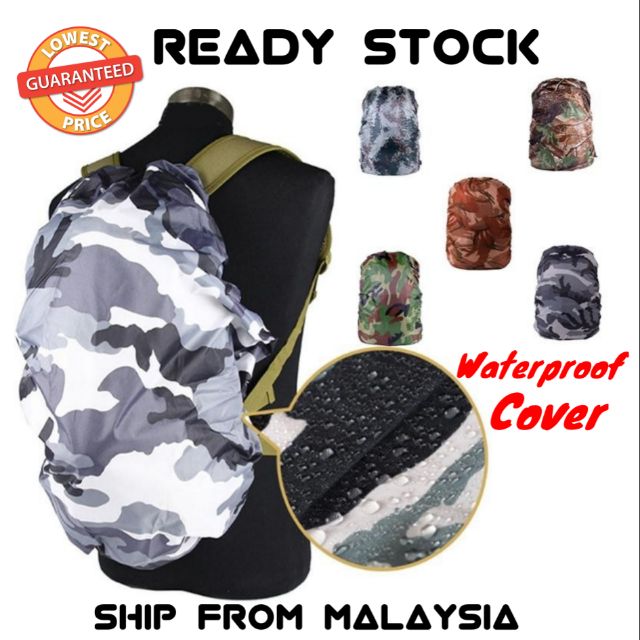 Outdoor Waterproof Backpack Bag Camouflage Anti Dust Rain Cover Rucksack