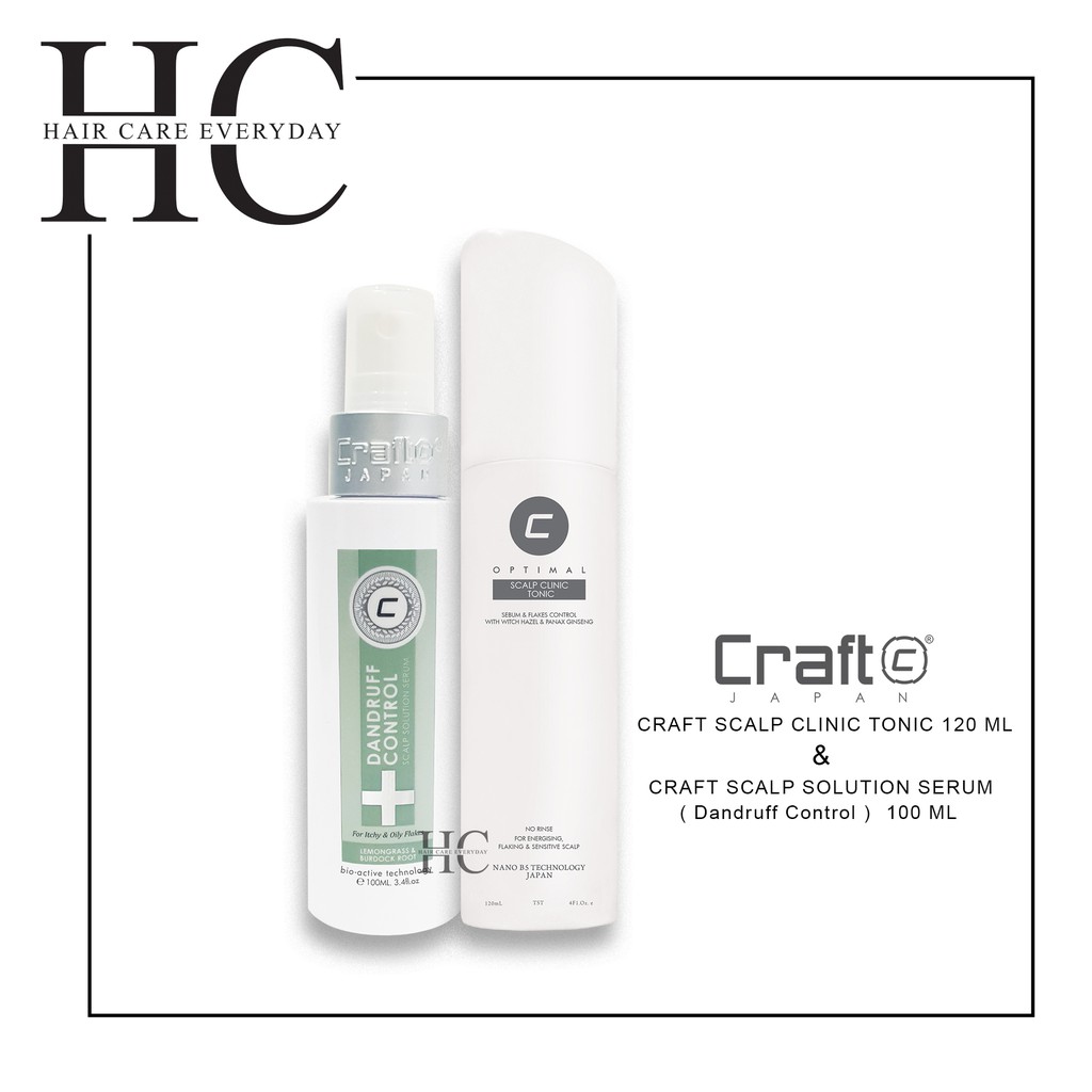 Craft Scalp Solution Serum ( Dandruff Control ) 100ml & Craft Scalp