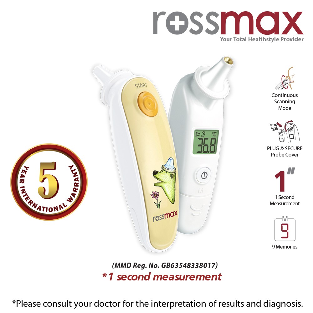 ROSSMAX INFRARED EAR THERMOMETER RA600 Shopee Malaysia