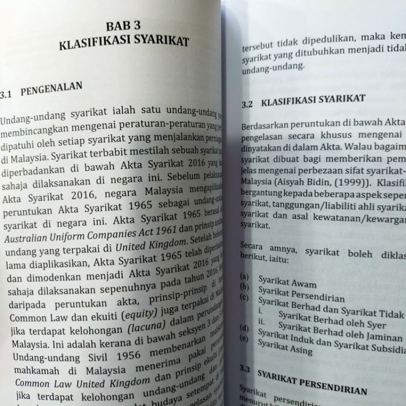 PRINSIP UNDANG-UNDANG DI BAWAH AKTA SYARIKAT 2016