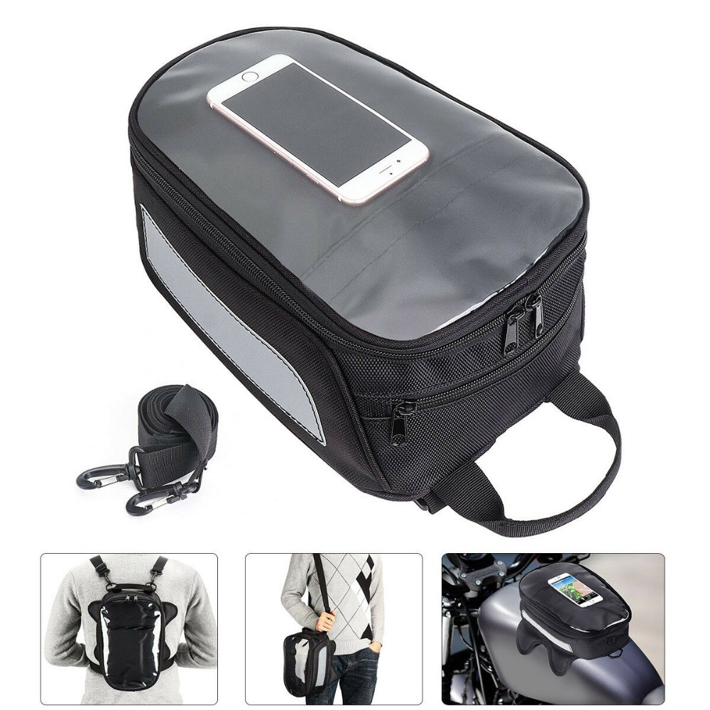 Magnetic Motorcycle Dirt Bike Gas Fuel Tank Phone GPS Saddle Sport Bag For BMW