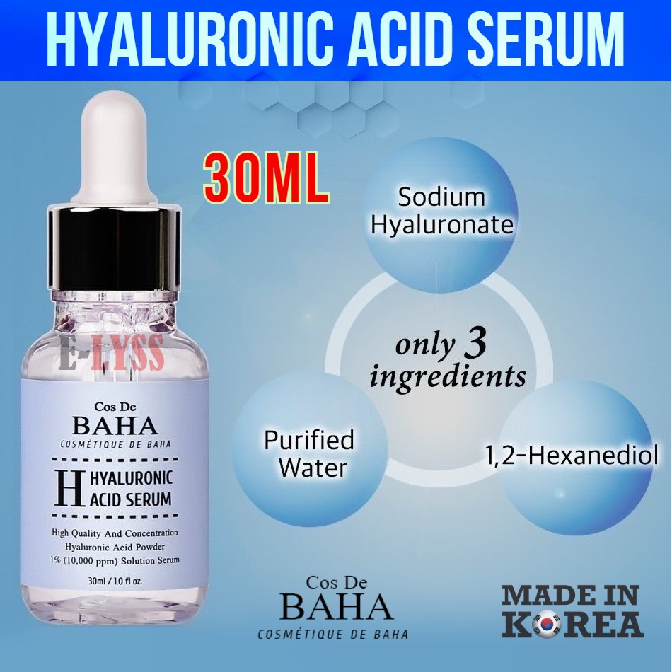 [READY STOCK] Cos De BAHA Pure Hyaluronic Acid Serum 30ml Shopee Malaysia