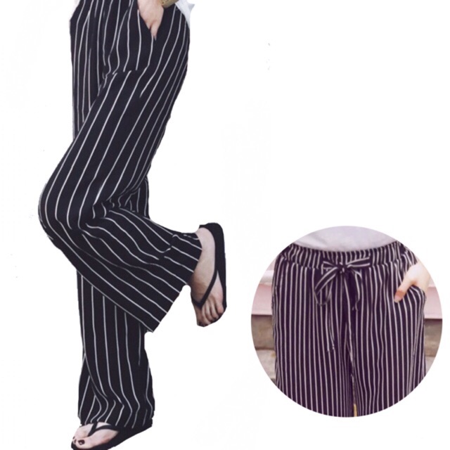 Seluar Jalur (Ada Pocket)/Stripe Pant-923 | Shopee Malaysia