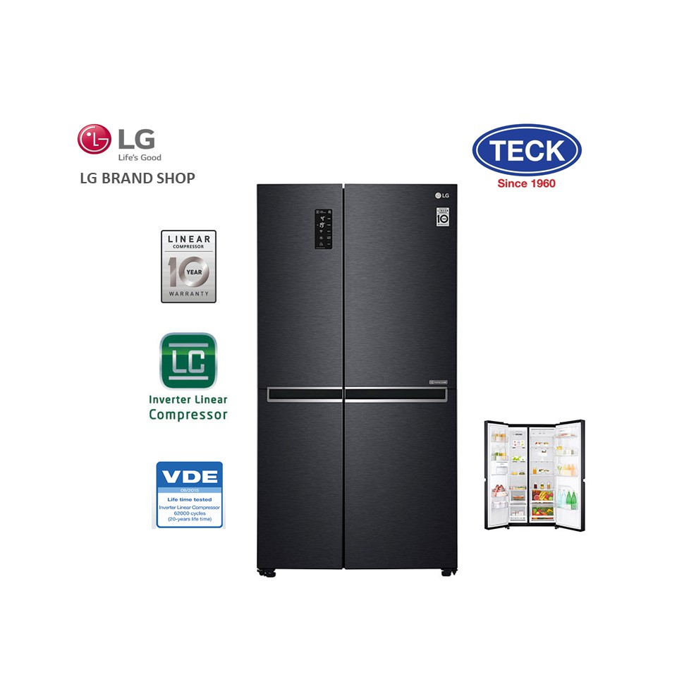 LG GC-B247SQUV Gross 687L Side-by-Side Fridge with ...