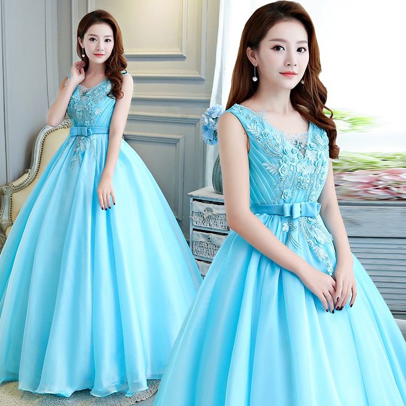 sky blue maxi dress for wedding