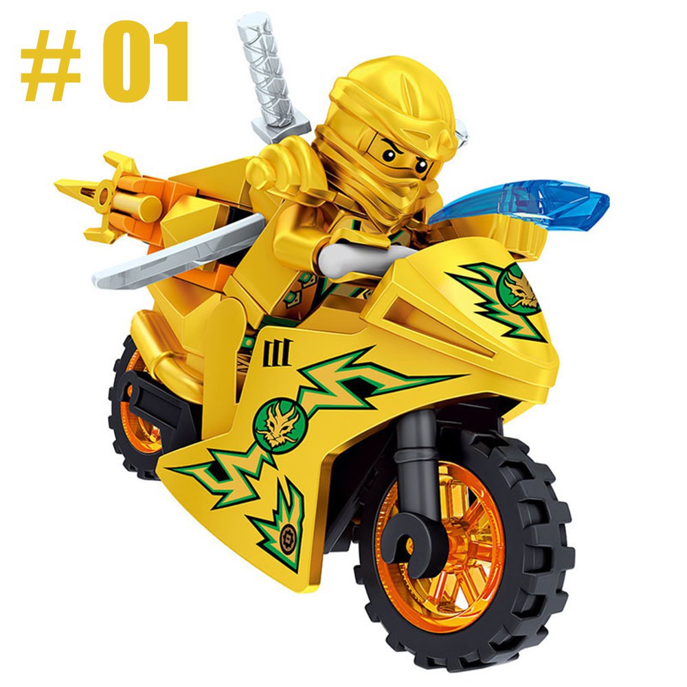 Premium Purpose 8 Pcs Lego Ninjago Minifigures motorcycle Building Blocks Toys Ninja Marvel Super hero Gift 31050 Ess... - Image 4