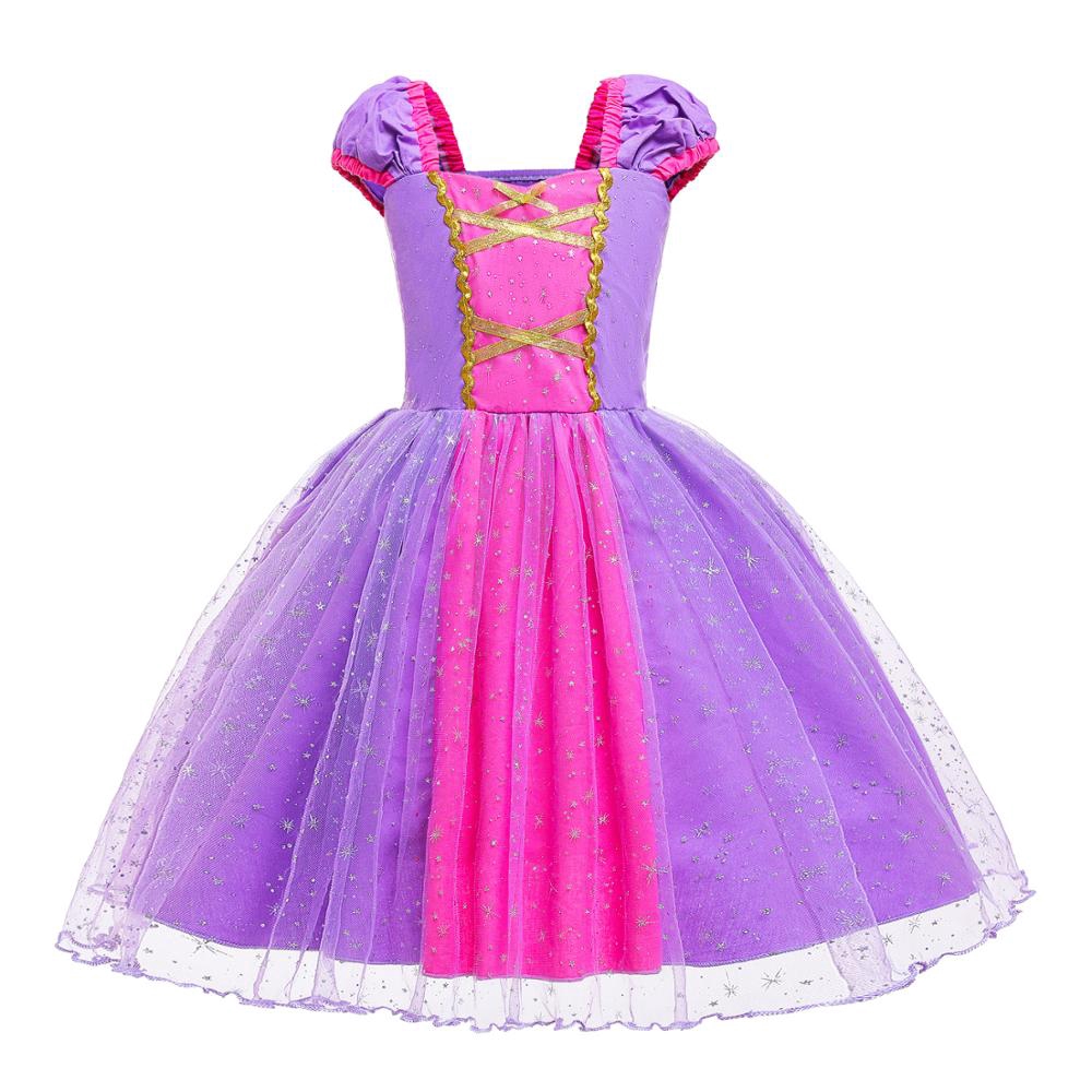 Rapunzel Princess Sophia Cosplay Costume Uniform Evening Dress Kids ...