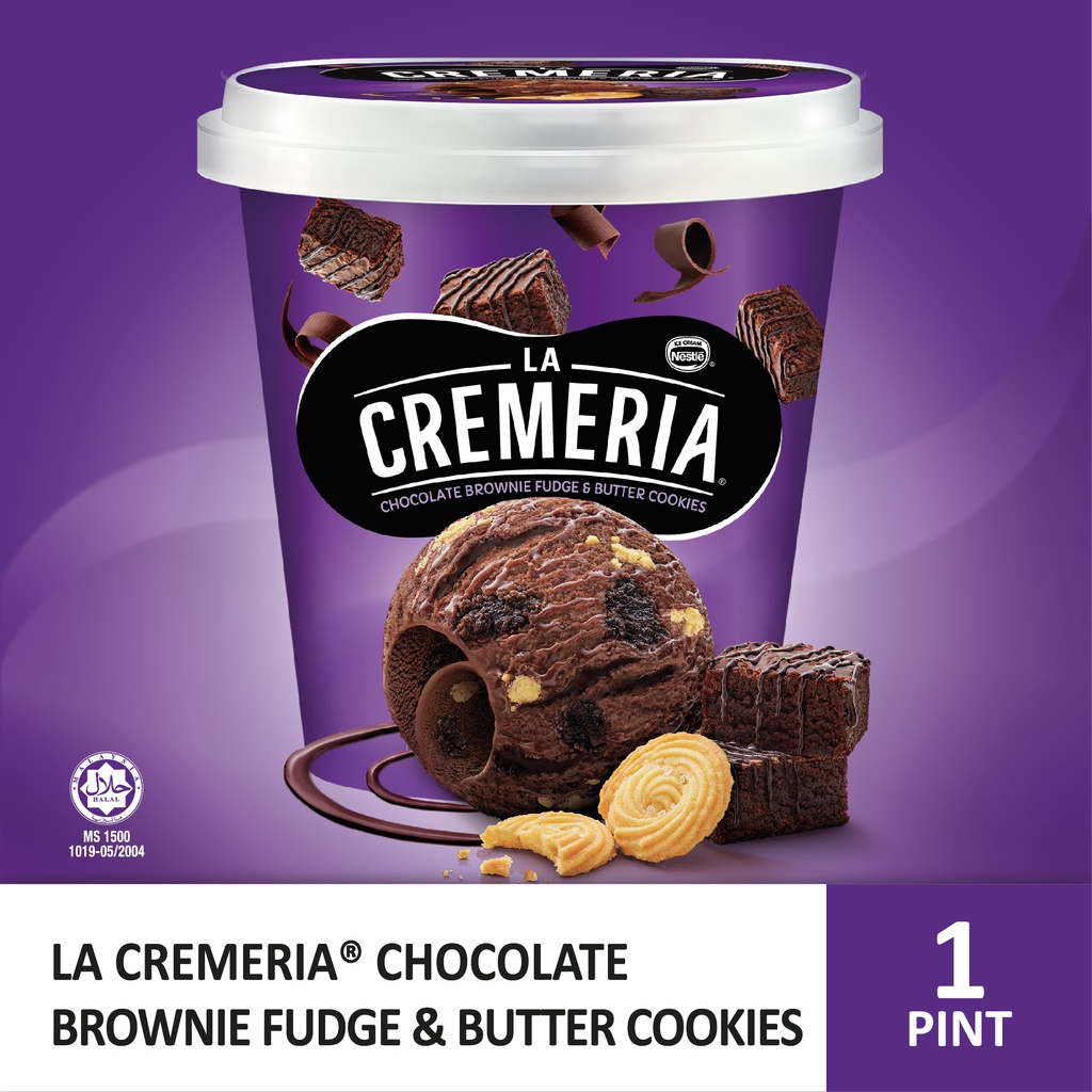 LA CREMERIA Chocolate Brownie (1 Pint, 750ml) | Shopee Malaysia