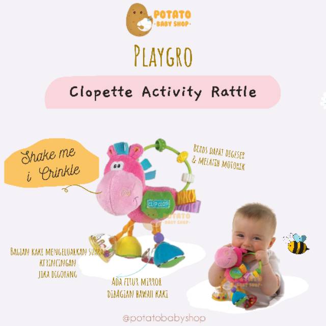 playgro clopette activity rattle