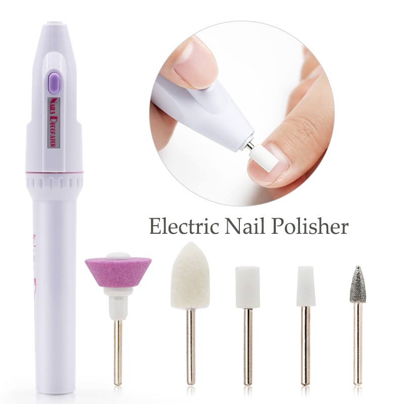 5 in 1 Electric Manicure Set Manicure Nail Drill File Grinder Grooming Kit Callus Remover Set Nail Buffer Polisher