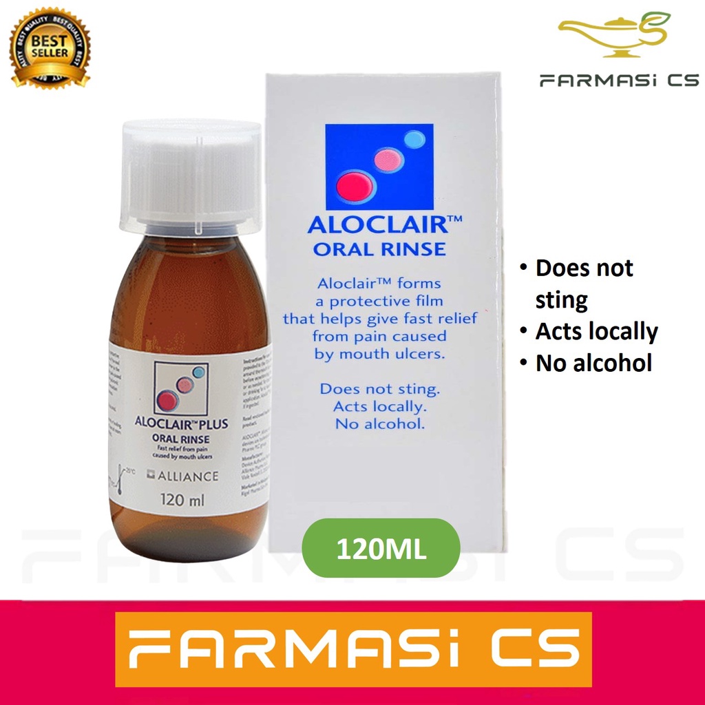 Aloclair Plus Oral Rinse 120ml EXP:06/2025 [hfmd relief from pain, mouth ulcer, does not sting, No Alcohol ]