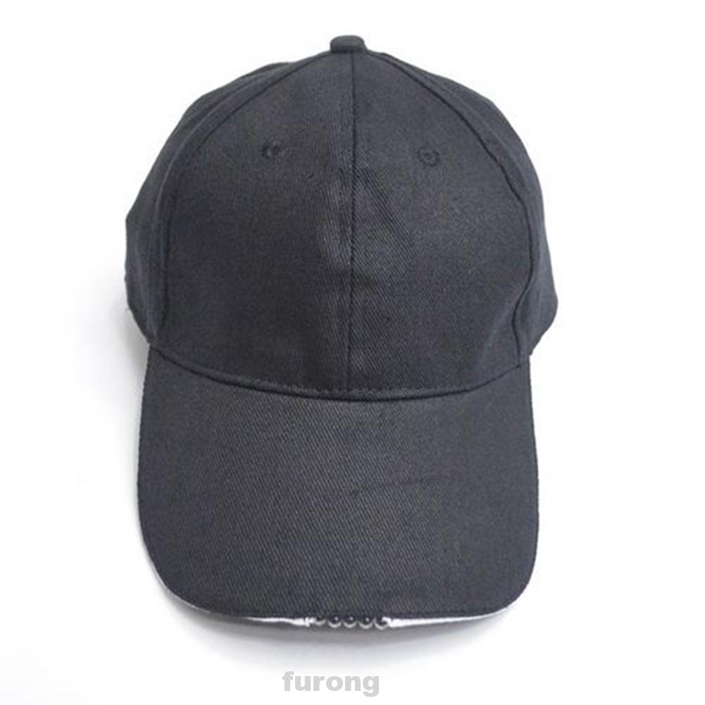 5 LEDs Baseball Cap W// Lights Adjustable Hat Fishing Camping Hiking Caving