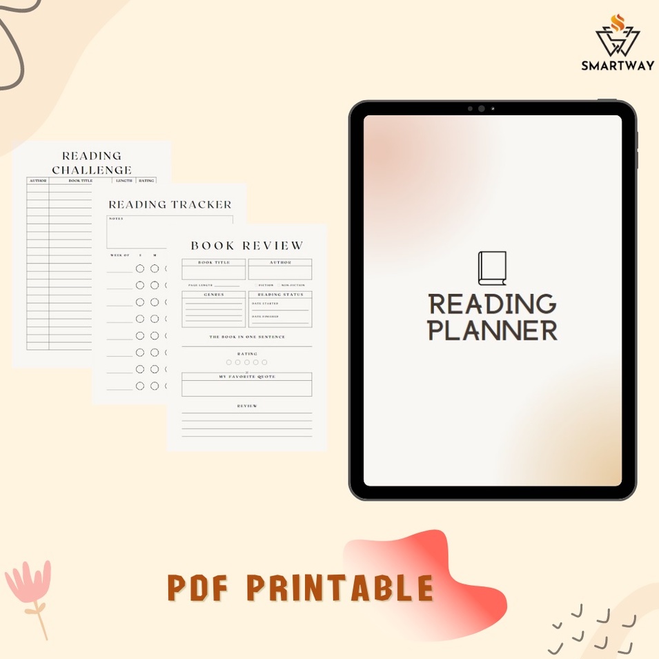 Digital Reading Planner Book Review Reading Log Reading Tracker