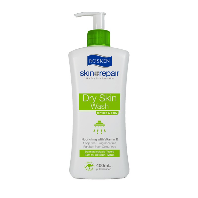 ROSKEN DRY SKIN WASH FOR FACE & BODY 400ML (EXP 08/2025) Shopee Malaysia