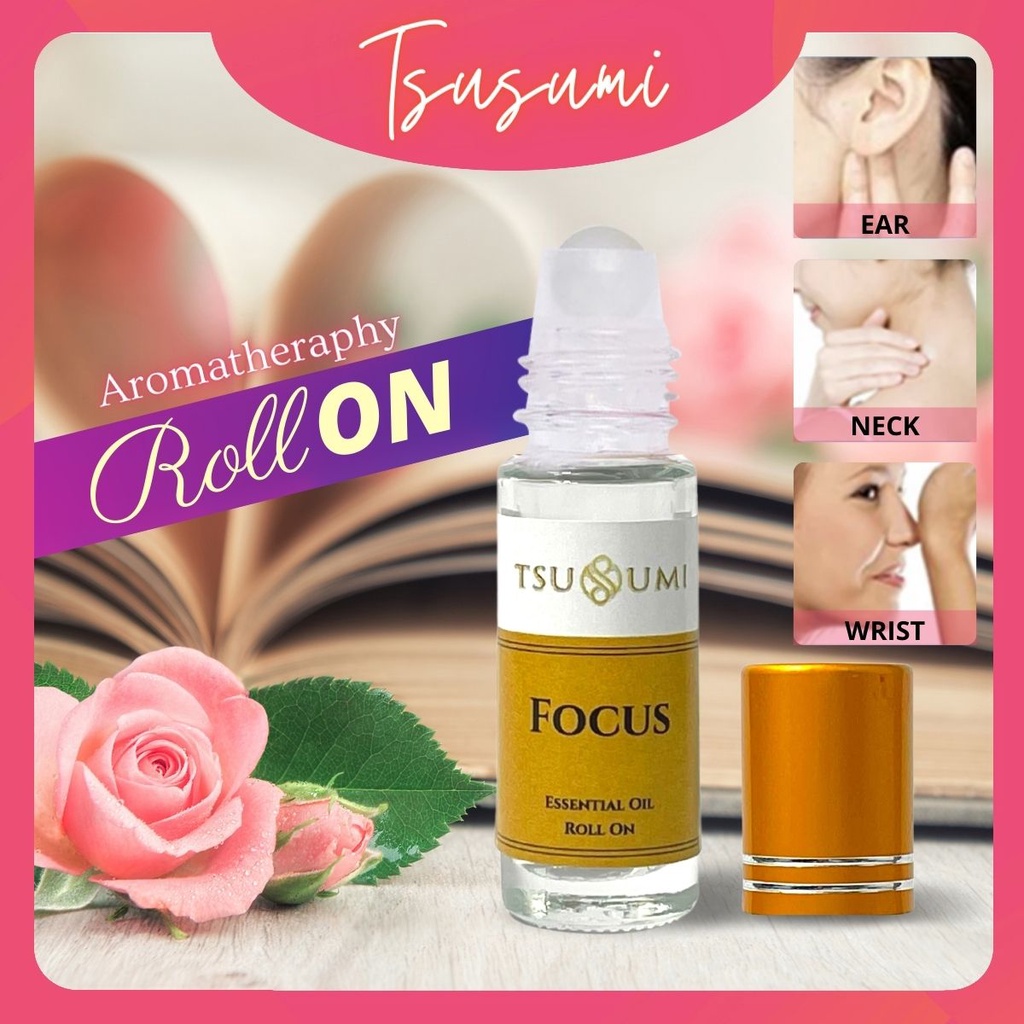 Roller FOCUS Essential Oil Roll On Temper Wrist Neck Safe for Skin 5ml Aromatherapy Fragrance Badan 香精油 Minyak Wangi