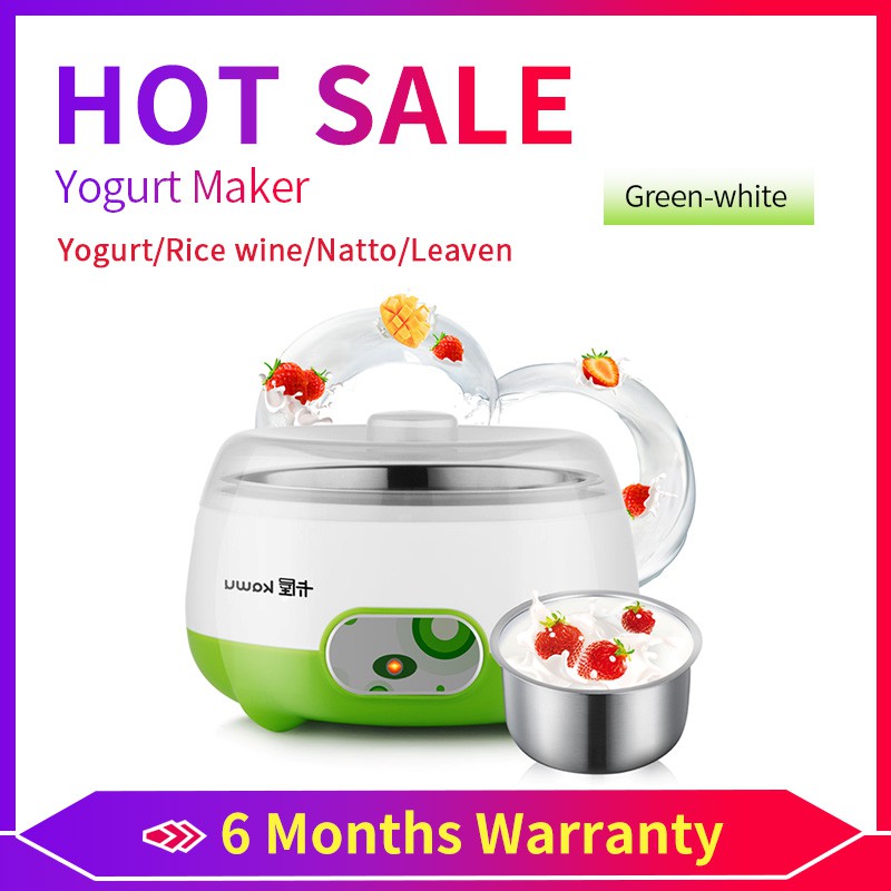 green and white yogurt maker