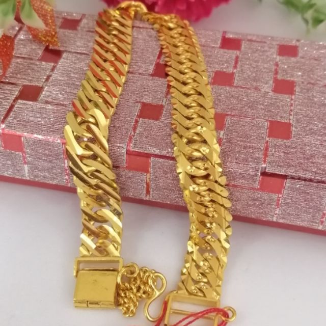 Rantai Tangan Kait Padat Emas 916 Shopee Malaysia