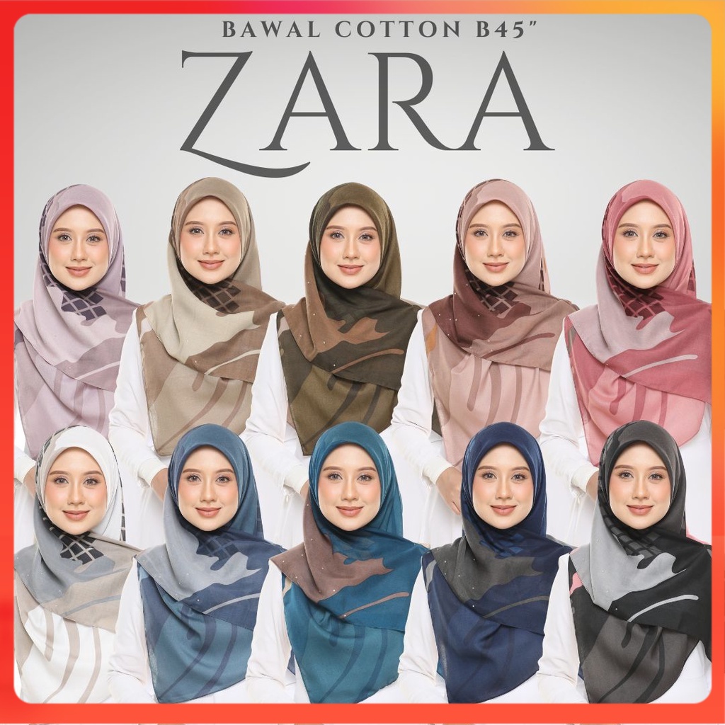 Tudung Bawal Cotton Voile Premium / Chiffon Voile Premium Bidang 45 ...