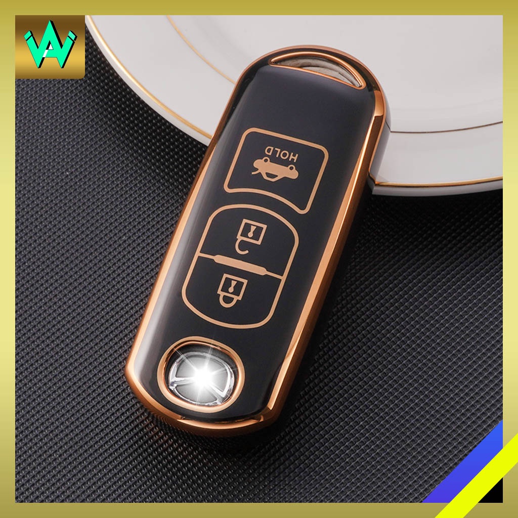Mazda 2 3 6 CX5 CX3 CX8 CX9 Key Cover Sarung Kunci Kereta 2022 Keyless Car Key Case TPU Chrome Acces