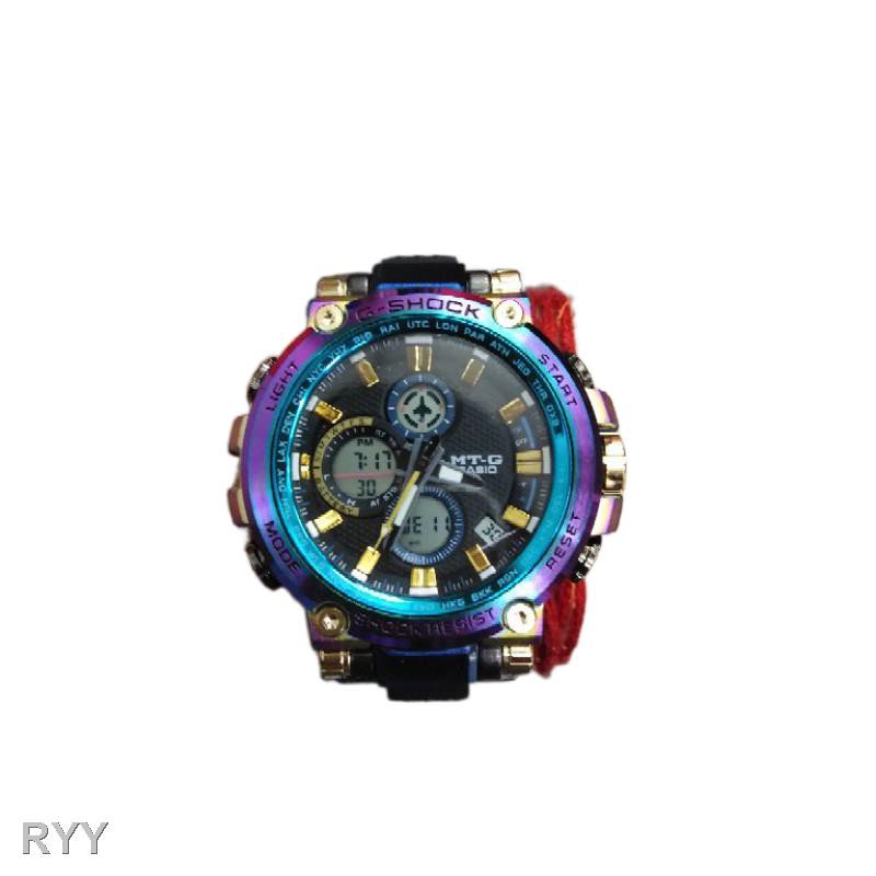 Women S Watches Ready Stock G Shock Mtg B1000rb Rainbow Dual Time Stainless Stell Digital Sport Watch Shopee Malaysia