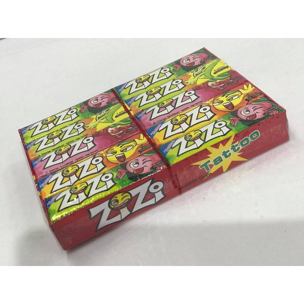 5stick x 20pack ZiZi / Tasty Bubble Gum with Free Tattoo Sticker 