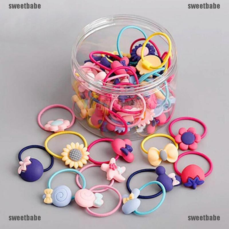10pcs Girl Hair Band Ties Rope Ring Elastic Hairband Ponytail