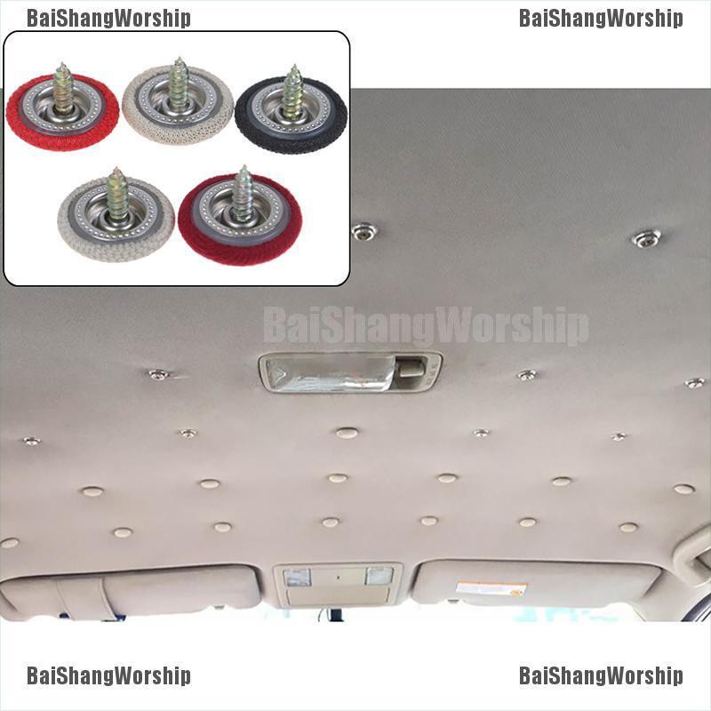 Bsw 10pcs Car Fixing Screw Cap Roof Fasteners Repair Buckle Interior Ceiling Cloth