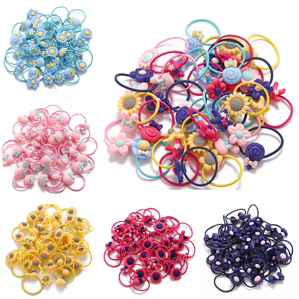 [Clearance] 17KM Fashion Korean Baby Kids Colorful Hair Band Rubber Hair Tie Girls Ponytail Hair Accessories #4