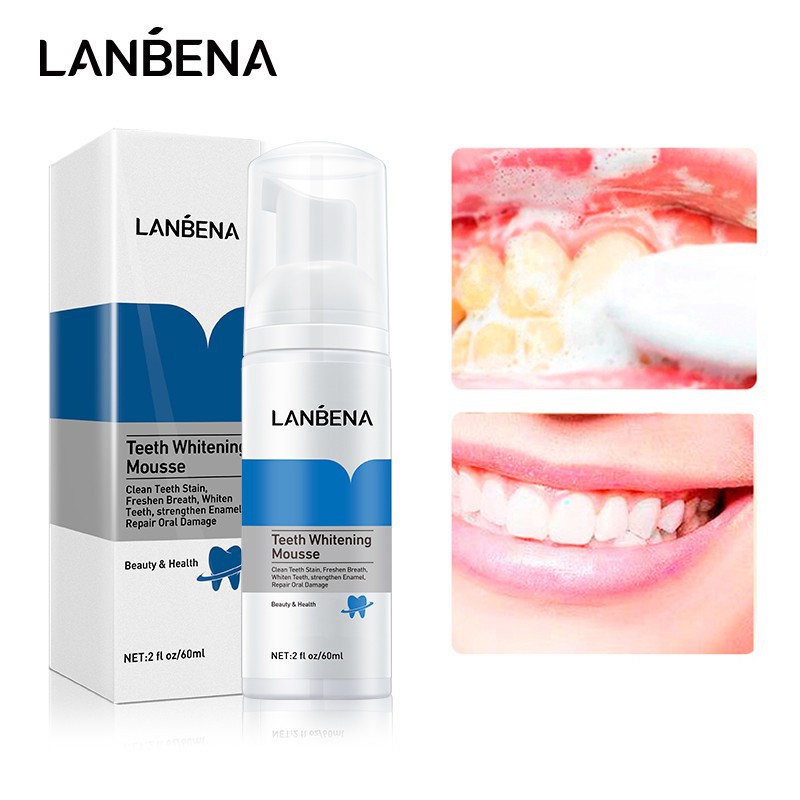 LANBENA Teeth Whitening Mousse Tooth Whitening Tool Cleaning White