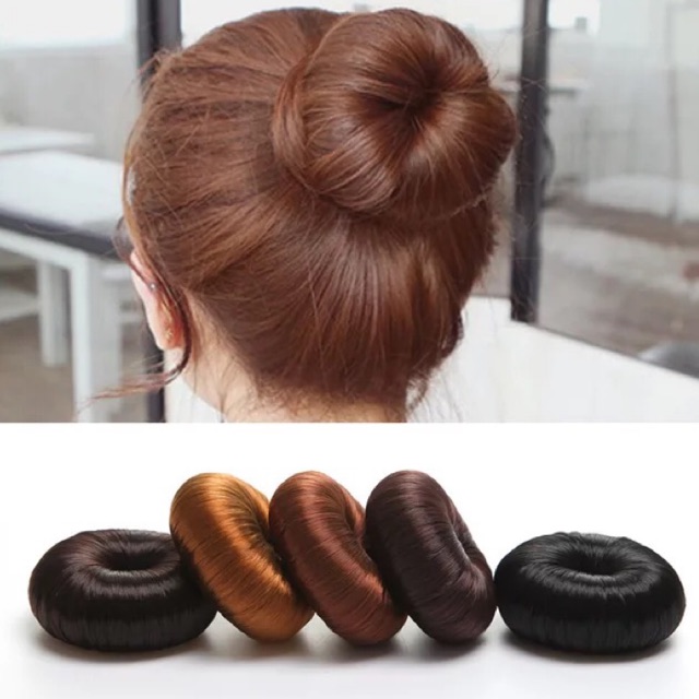 bun with synthetic hair