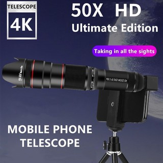 Manual-Zoom 4K HD 50X telephoto lens external phone telescope lens kit matte texture camera zoom telescope