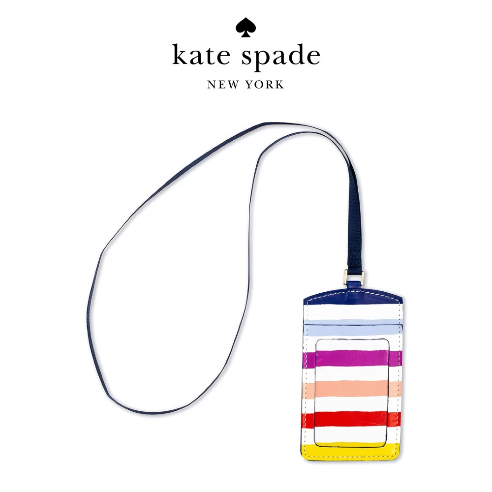 Kate Spade Stationery ID Holder With Lanyard For Work/School - Candy Stripe  | Shopee Malaysia