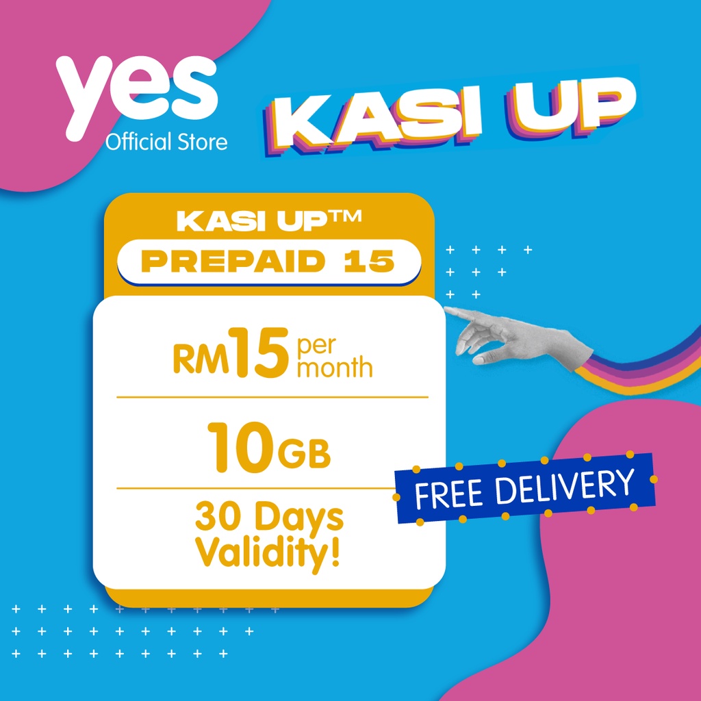 YES Kasi Up Prepaid 15 (10GB/30 Days Validity)