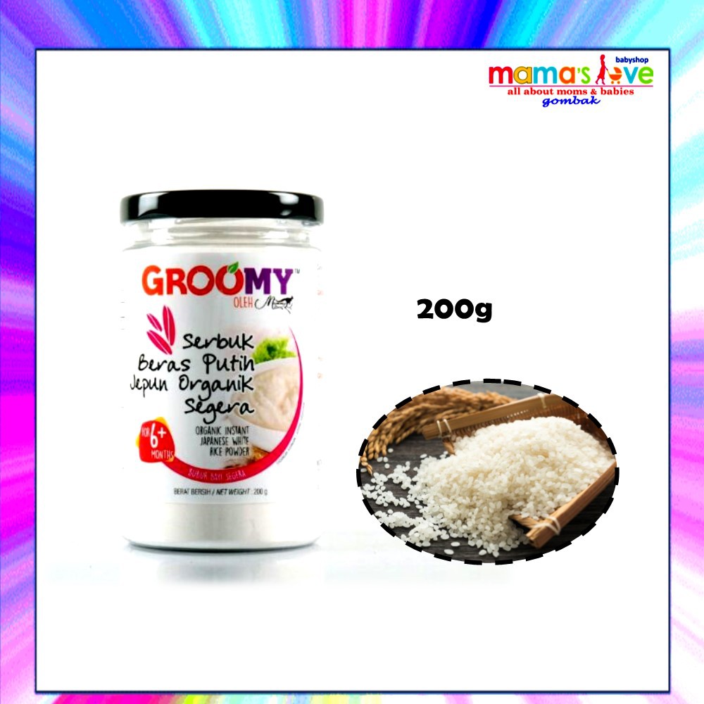 GROOMY ORGANIC INSTANT JAPANESE WHITE RICE POWDER (200g) Shopee Malaysia
