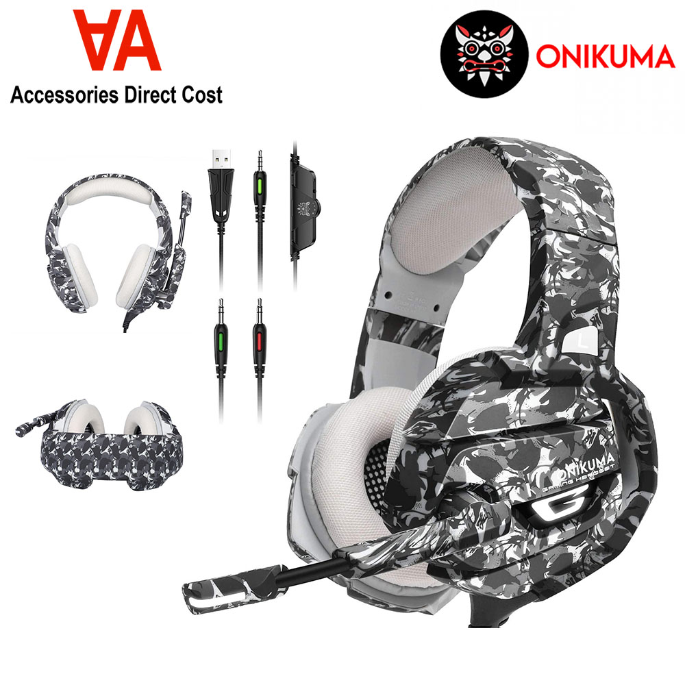 ONIKUMA K5 Xbox One Gaming Headset, PS4 Headset with 7.1 Surround Sound, Noise Canceling Over-Ear Headphones with Mic