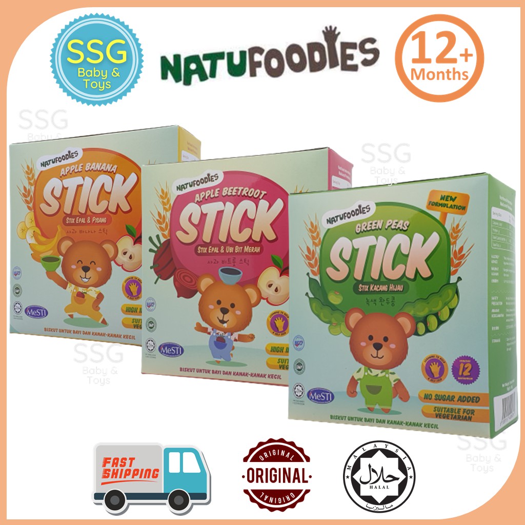 SSG Natufoodies Stick Finger Food Snek Bayi 12 Month SSG Natufoodies Stick Finger Food Snek Bayi 12 Month