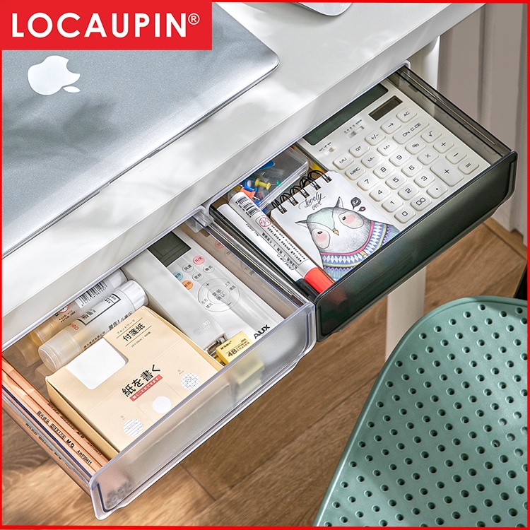 Locaupin Under Desk Drawer Storage Hidden Storage Desktop Drawers Under