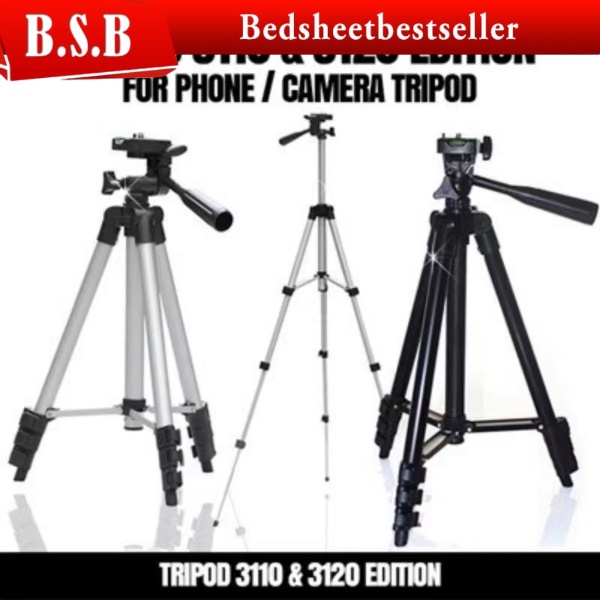 B.S.B Black Edition Portable 3120 Multilevel Aluminum Alloy Video Cam Smartphone Tripod Stand