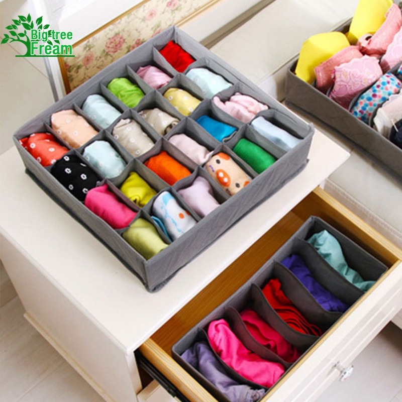 Bt Storage Box Home Organizer Socks Drawer 30 Cell Bamboo Charcoal