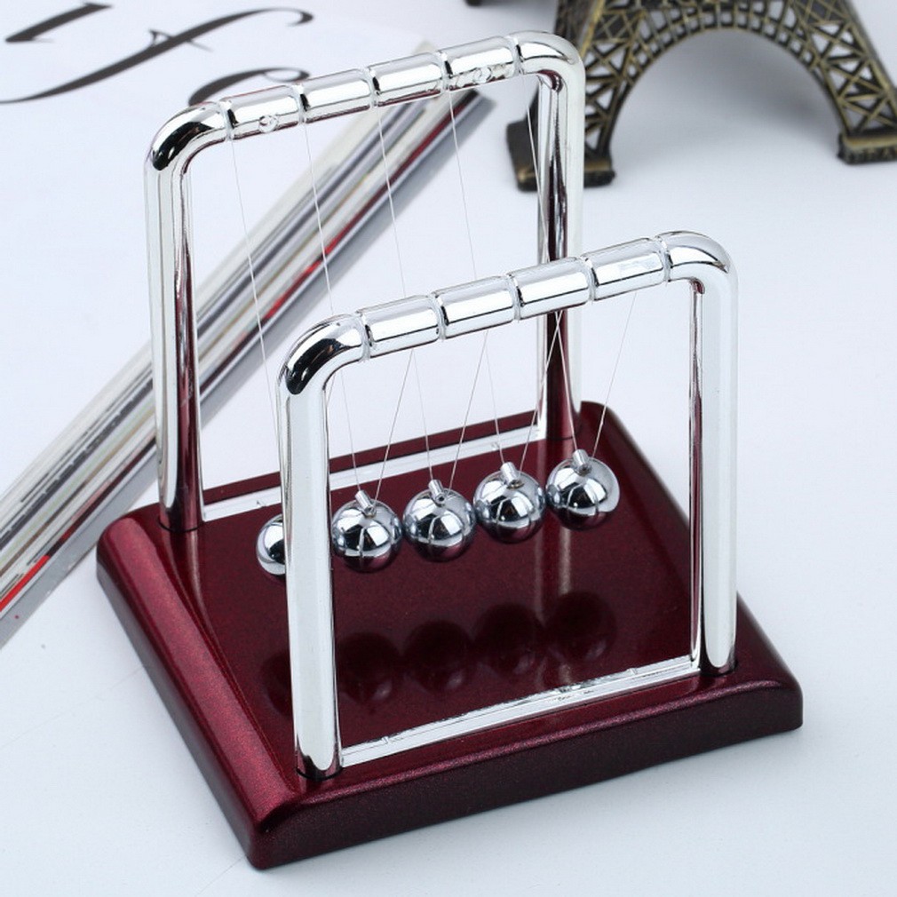 Newton S Cradle Steel Balance Balls Pendulum Desk Toy Shopee Malaysia