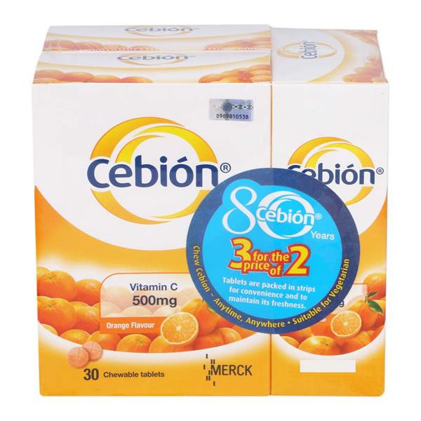 Cebion Vitamin C 500mg 3 X 30 S 2 X 30 S 30 S Shopee Malaysia