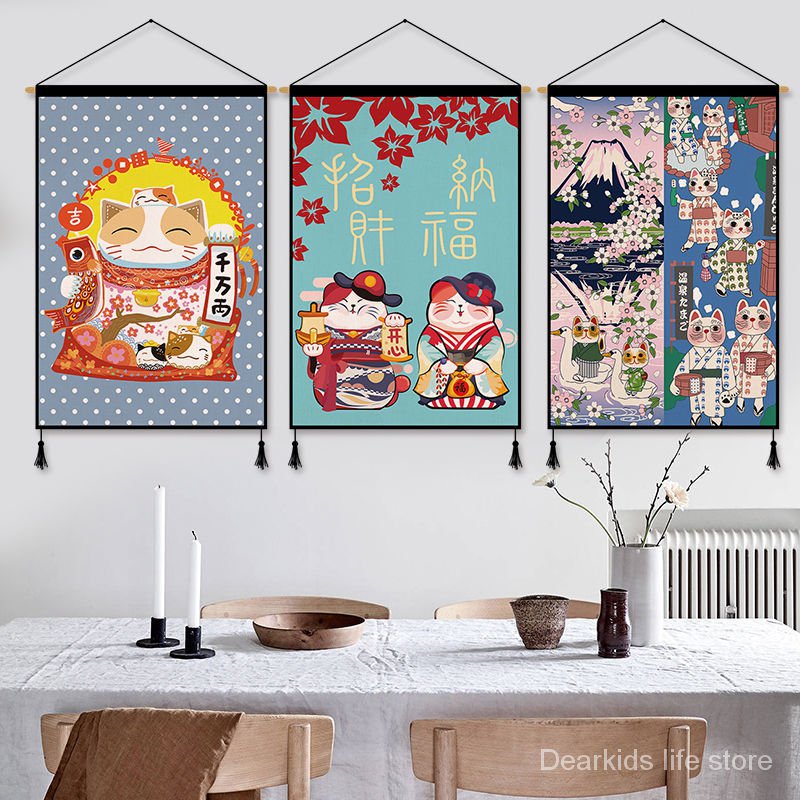 激安卸販売新品 imobaby Japanese Geisha Colorful Carps Lucky Cat Art Polyester  Garden Flag karatsu-switch.com