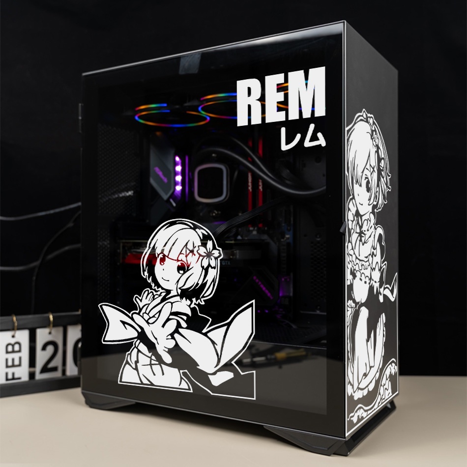 REM ReLife in a Different World from Zero Anime PC Case Stickers
