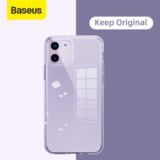 Baseus Phone Case For iPhone 12 11 Pro Max Back Case Full Lens Protection Cover For iPhone Transparent Case Soft Cover
