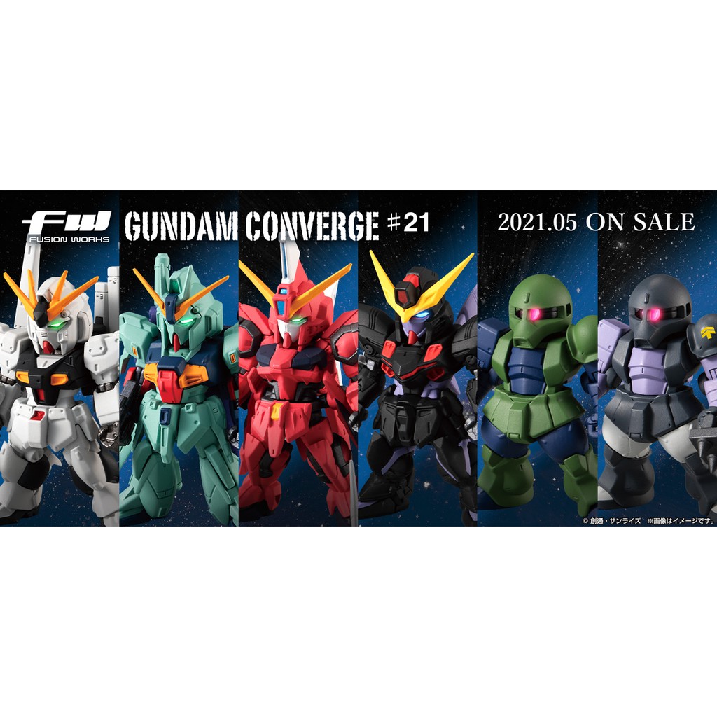 Bandai Fw Gundam Converge 21 V Gundam Regz Custom Aegis Blitz Zaku I 6 In 1 Shokugan Figure Shopee Malaysia
