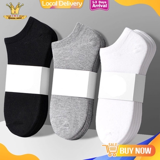 Solid Color Socks Stocking Stokin Plain Color Sarung Kaki Men Women Cotton Short Socks Unisex Casual Business Sock