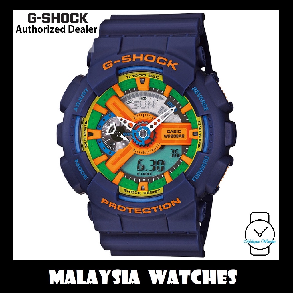 multi coloured g shock watch